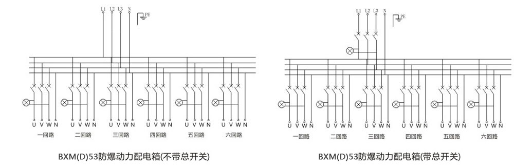 BXM(D)53-6防爆照明動力配電箱電氣原理圖.jpg BXM(D)53-6防爆照明動力配電箱電氣原理圖.jpg
